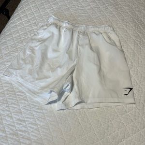 gymshark white mens shorts size small